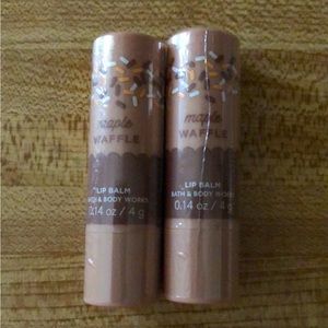 Bath and Body Works Maple waffle lip balm bundle of two- New